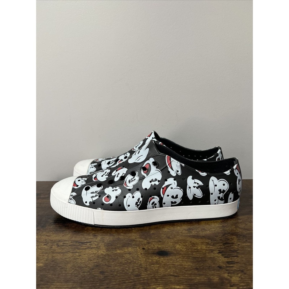 DISNEY Native Jefferson Mickey Mouse Shoes Mens 11 Black Slip On Clogs Slides - Picture 3 of 8